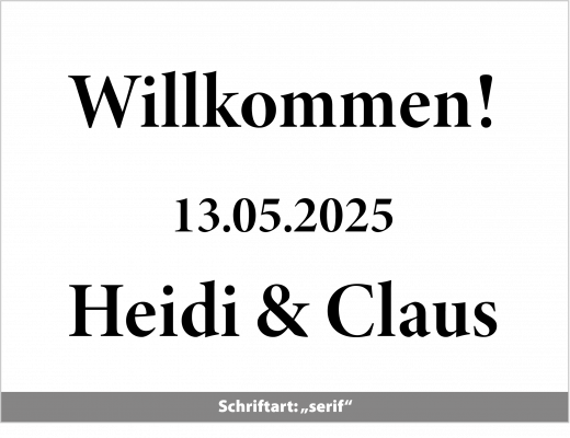 Spiegelschrift-Folien, 3 Zeilen