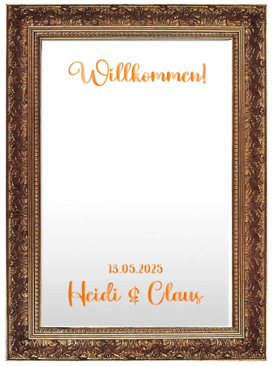 Spiegelschrift-Folien, 3 Zeilen