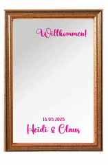 Spiegelschrift-Folien, 3 Zeilen