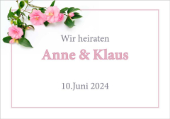 Empfangstafel "Spring Festival"