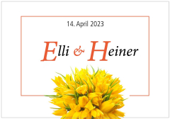 Empfangstafel "Gelbe Tulpen"