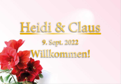 Empfangstafel "Amaryllis"